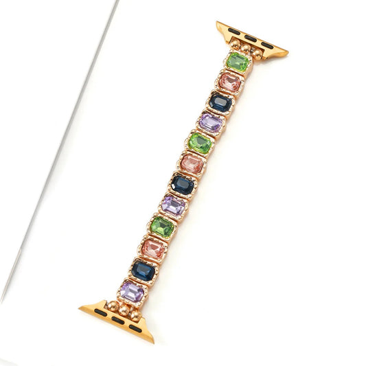 Rainbow Rhinestone Apple Watch Strap