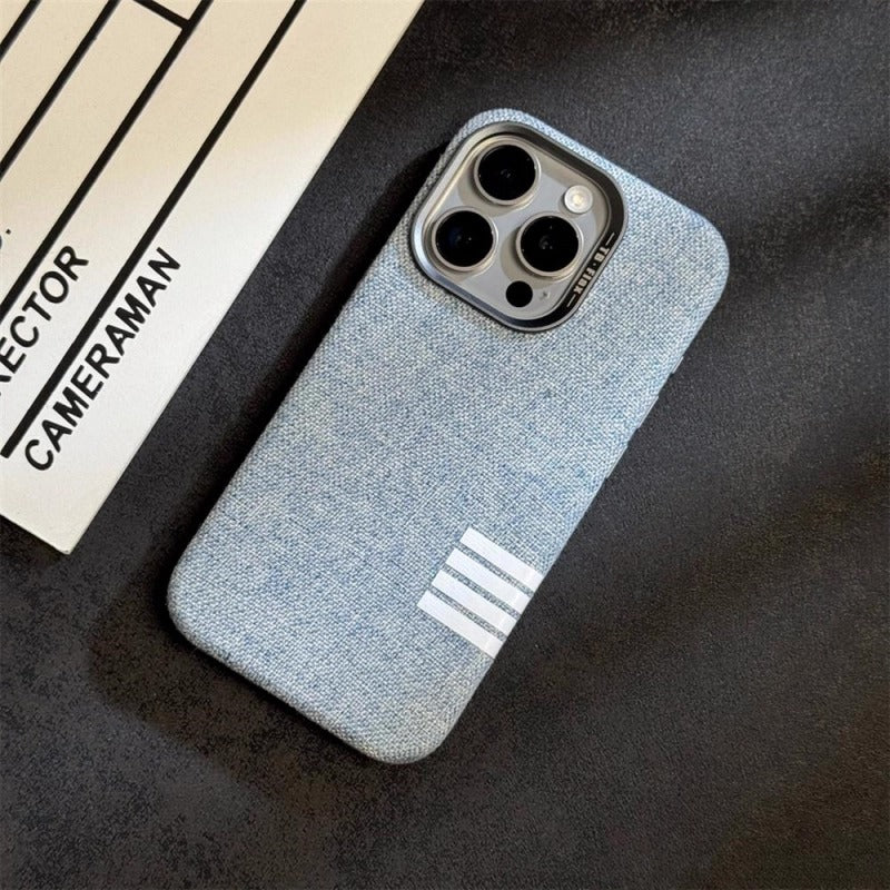 Linen Texture Magnetic Case For iPhone