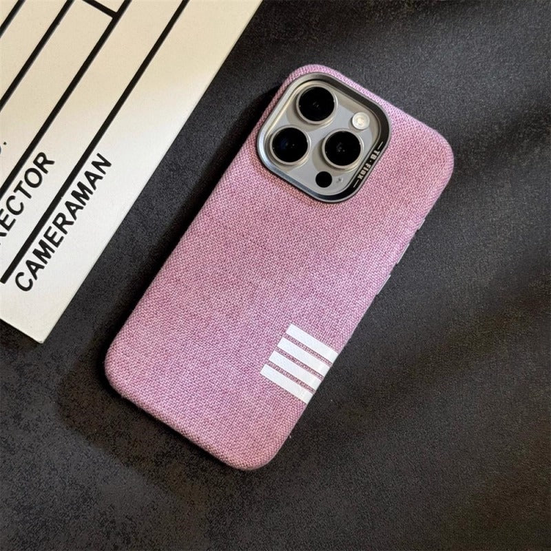 Linen Texture Magnetic Case For iPhone